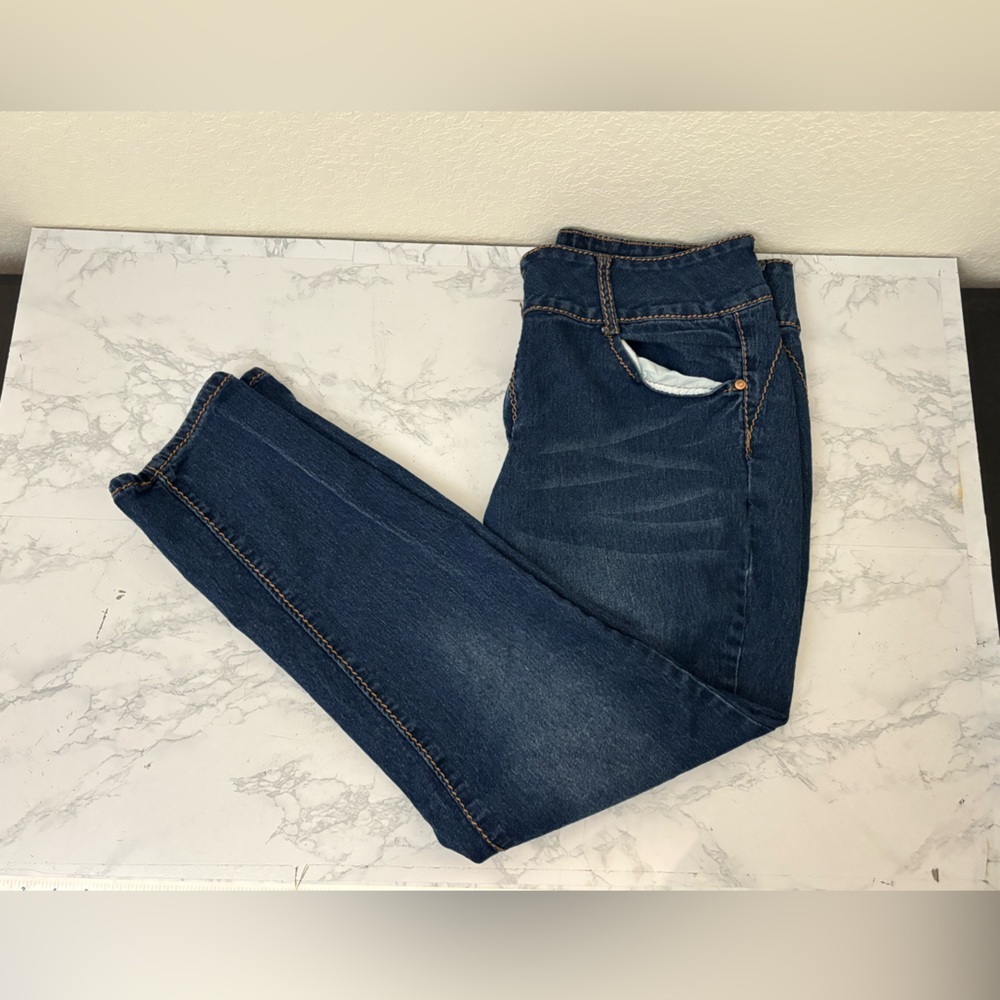 Y2K Diamante vintage Dark blue straight leg jeans Universal Jeans Sz 24 Denim D1